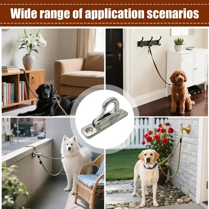 Support mural en acier inoxydable pour laisses de chien et chaînes pour animaux de compagnie