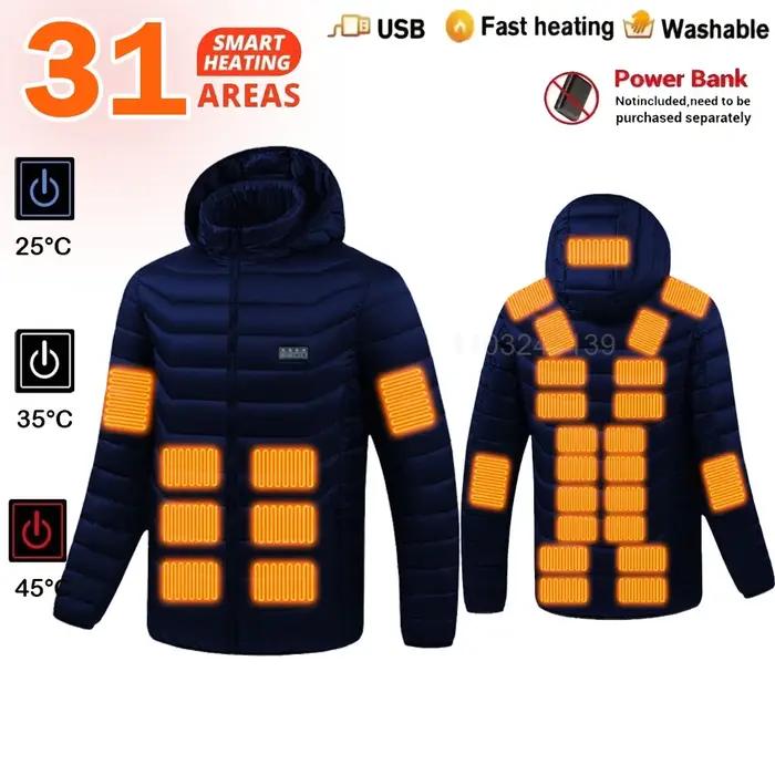 Veste chauffante d'hiver pour hommes et femmes
