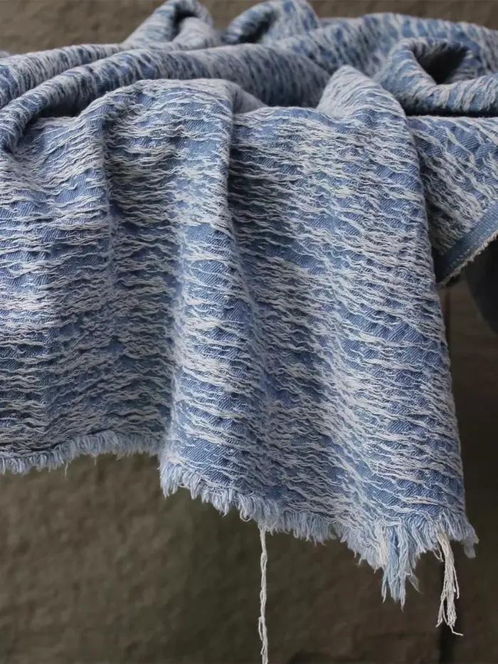 Tissu Denim Jacquard pour lignes épaisses, sacs, chaussures, vestes, vêtements de styliste, matériel de couture, bricolage, tissu au mètre