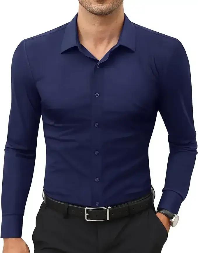 Chemise décontractée à manches longues pour hommes