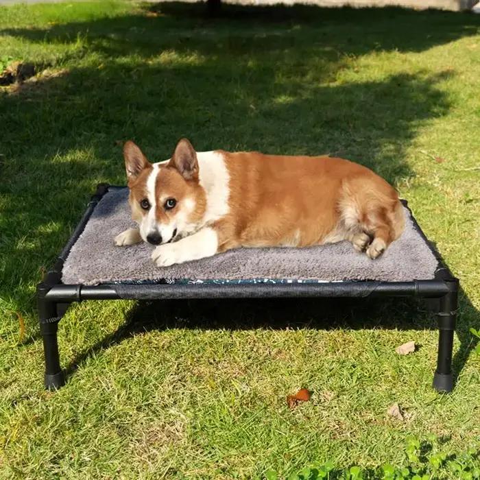Lit surélevé pour animaux de compagnie tente d'ombrage sac de transport respirant camping extérieur confortable ombrage et protection pour chiens et chats occasions spéciales