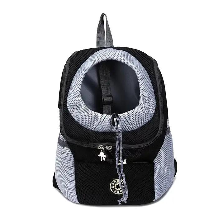 Sac à dos pour chiens et chats en nylon robuste avec bandes réfléchissantes pour sécurité et confort lors de randonnées en plein air
