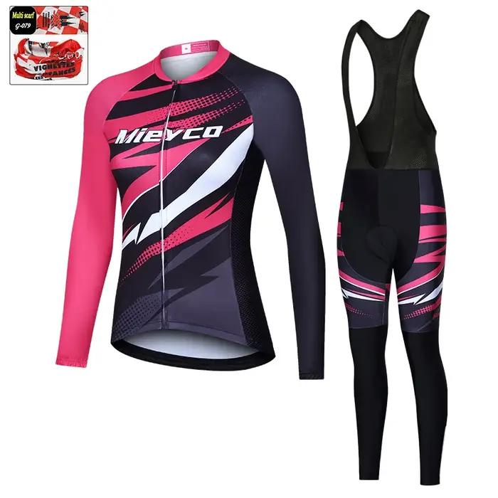 Vêtements de cyclisme pour femmes ensemble sportif printemps automne maillots combinaison de course à la mode pour randonnées et compétitions