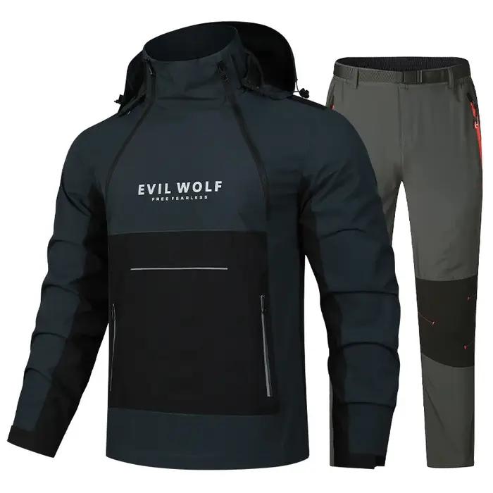 Ensemble imperméable moto : veste et pantalon anti-orage pour camping