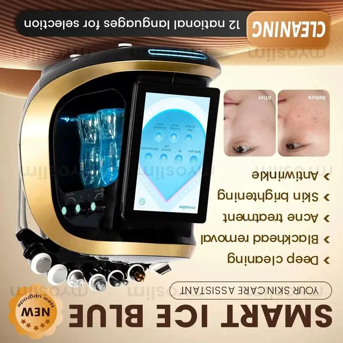 Nouvelle machine de soin du visage Hydra Oxyge 7 en 1 Smart Ice Blue, nettoyage de la peau, analyseu