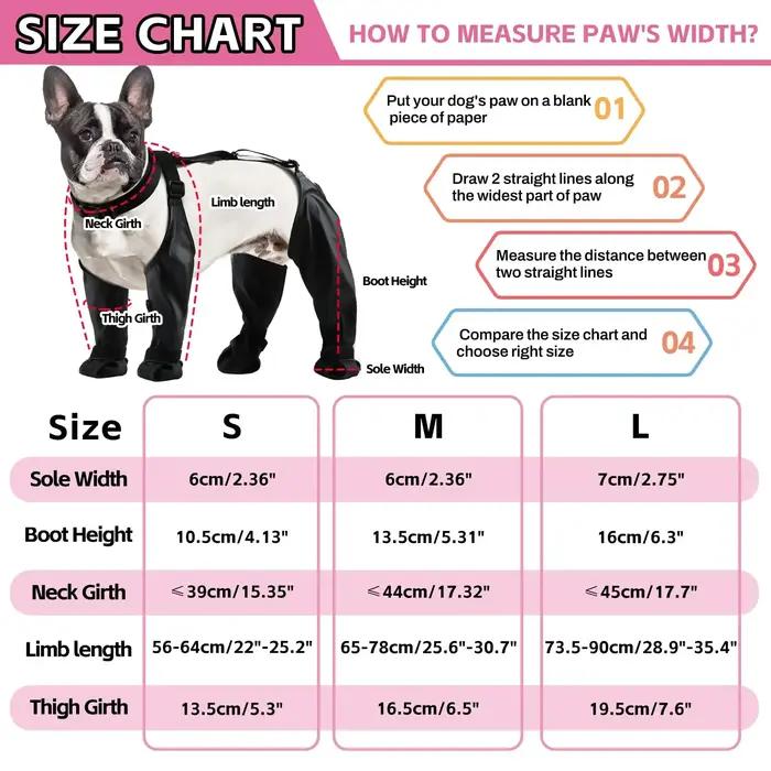 Chaussures antidérapantes pour chien bottes de pluie protecteurs de pattes anti-salissure et anti-chute chaussettes de suspension pour chienextérieur