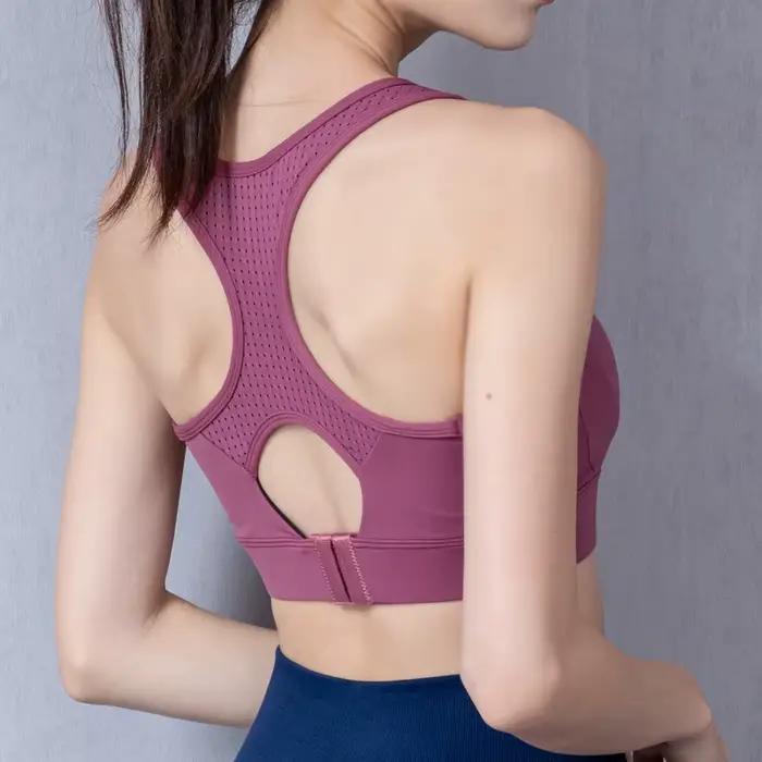 Soutien-gorge de sport grande taille pour femme, maintien élevé, respirant, anti-humidité, pour la course, l'entraînement, le fitness, sous-vêtement athlétique