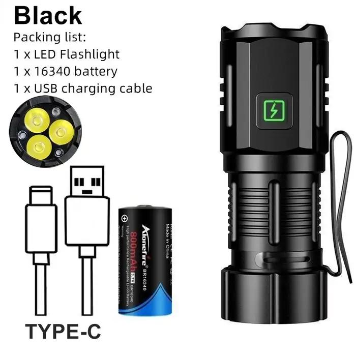 Lampe de Poche à LED SoloFire Haute Luminosité Réglable Imperméable Pour Chasse Randonnée Camping Occasionnels