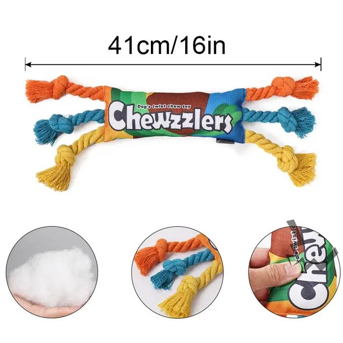Jouet pour chien en forme de bonbon arc-en-ciel