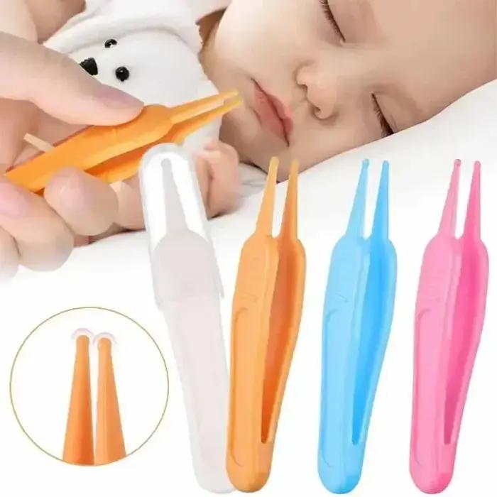 Pincettes de nettoyage pour bébé, pincettes en plastique, outil de nettoyage du nez, fournitures de