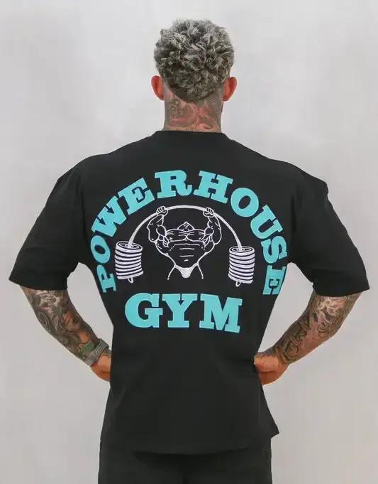 T-shirt de fitness pour homme GYM - Respirant et absorbant la transpiration. Fabriqué en pur coton