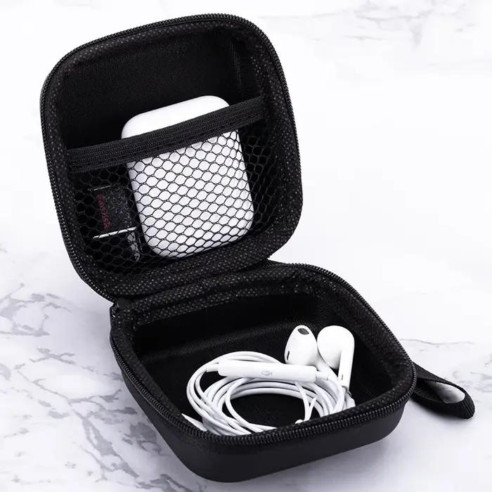 Boîte multifonctionnelle Portable EVA pour écouteurs Mini lampe de poche Cob