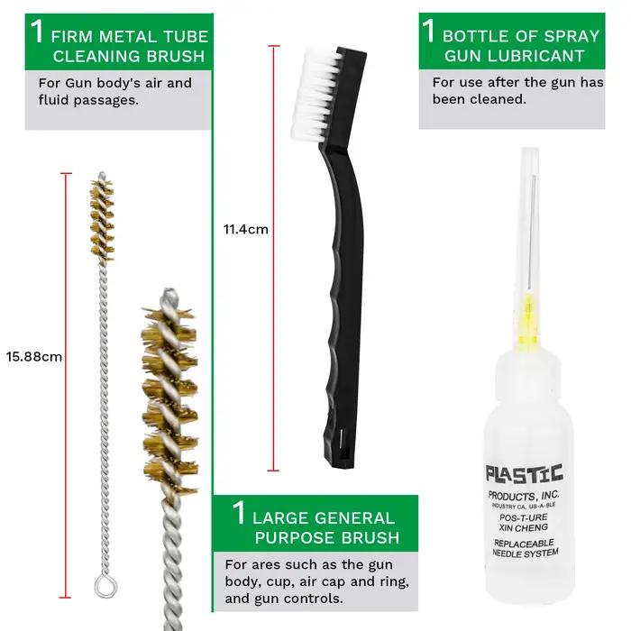 Kit de pistolets à peinture HVLP, odorpulvérisateur professionnel, stockage d'outils pneumatiques, i