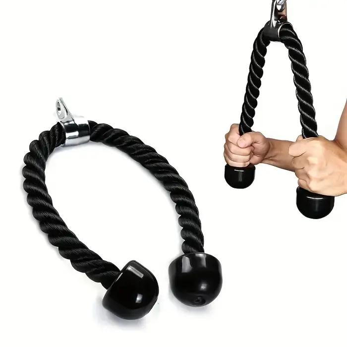 Corde de triceps pour exercices de traction et de descente – Bandes de résistance musculaire des bras pour la musculation et l'entraînement de force (double tête)
