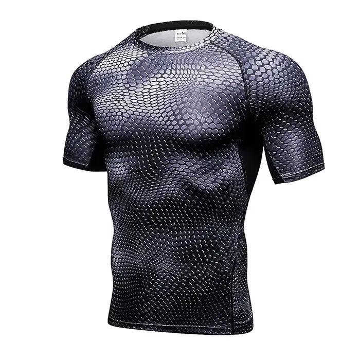 Chemises imprimées à Compression pour hommes
