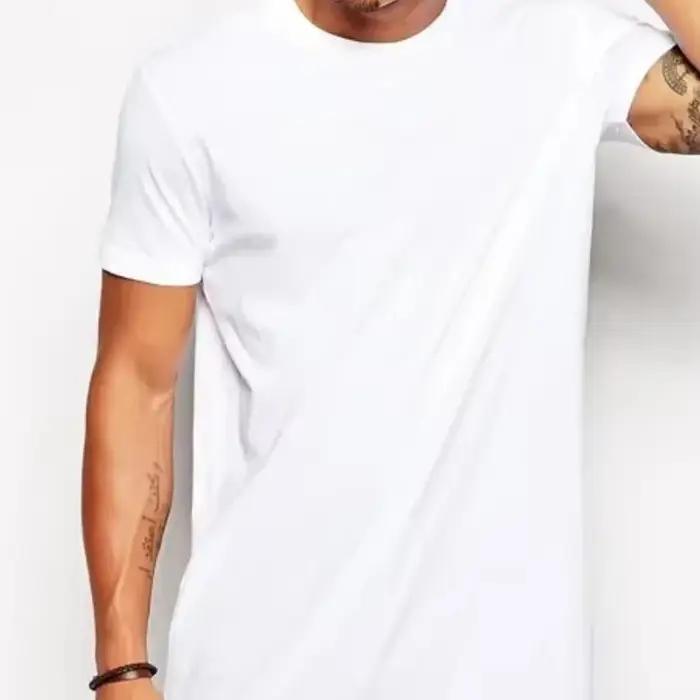 Tshirt extra long coton tricoté beige et brun pour homme automne style décontracté faire du shopping