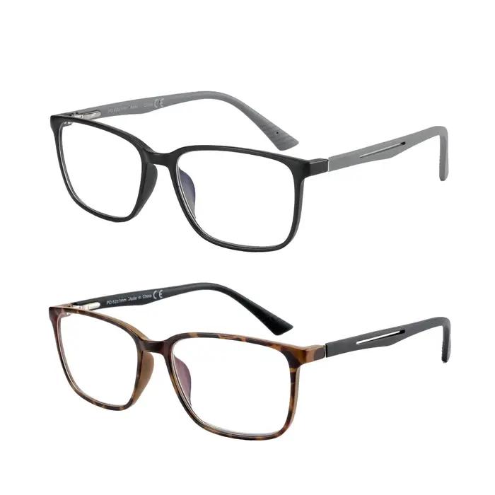 ZENOTTIC Deux ensembles de lunettes de lecture à lumière bleue pour hommes