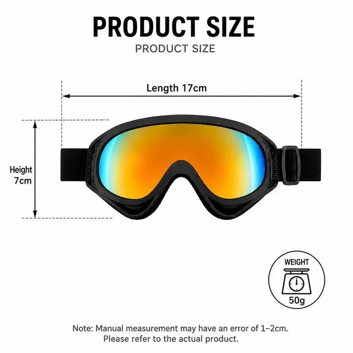 Lunettes de protection réglables noires pour chien