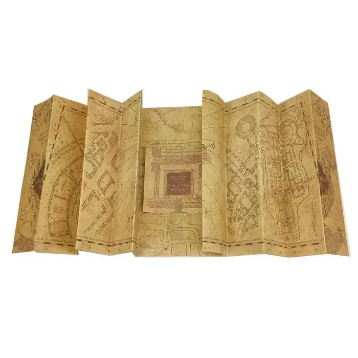 Harry école de magie la carte du monde des maraudeurs Cosplay potiers billet d'admission lettre d'école jouet cadeaux de noël