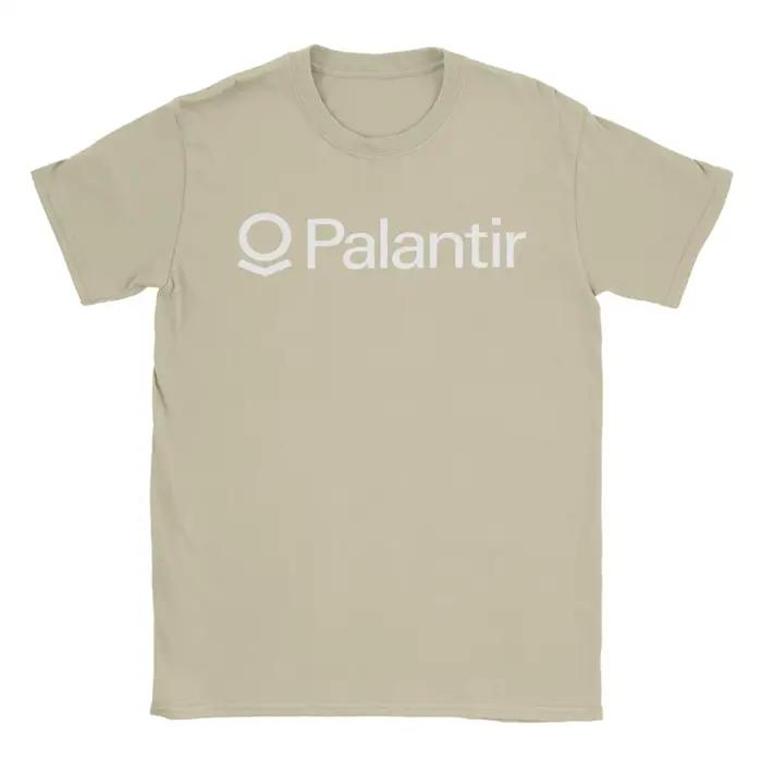 T-Shirt Palantir Logo en Coton Fin pour Hommes, Décontracté, Polyvalent, Idéal pour les Occasions Spéciales et la Vie Quotidienne