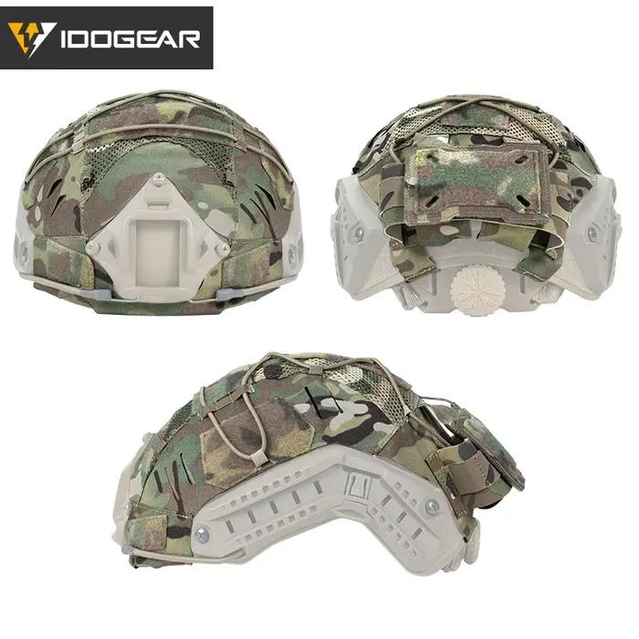 Housse casque tactique IDOGEAR pour casque fast avec poche batterie NVG accessoires chasse vision nocturne