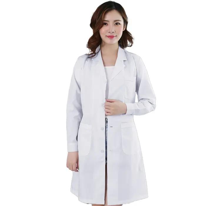Blouse de médecin professionnelle en polyester drap fin pour étudiants, chercheurs hospitaliers et infirmières occassions spéciales et vie quotidienne