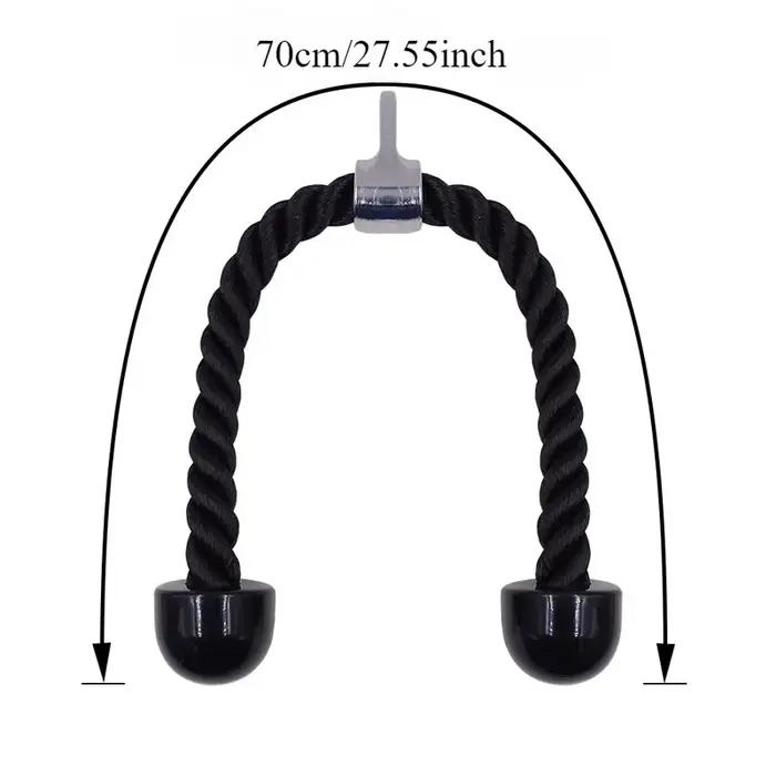 Corde de triceps pour exercices de traction et de descente – Bandes de résistance musculaire des bras pour la musculation et l'entraînement de force (double tête)