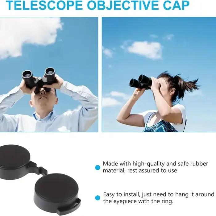 Protections objectif jumelles caoutchouc 42mm/50mm couvre-oculaires télescope protection lentilles optiques