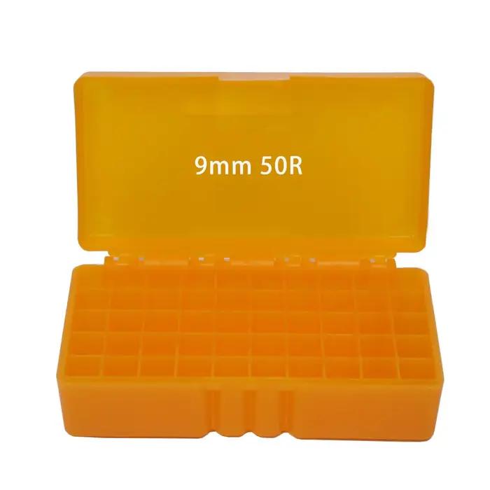 Boîte à balles tactique 50/100 rondes 9mm/.223/.38Super pistolet fusil munitions boîte de rangement de transport étui à balles rabattable accessoire de chasse