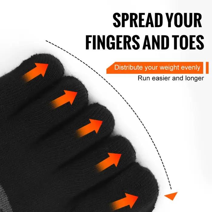 Chaussettes cinq doigts COOLMAX performance sport athlétique évacuation humidité séchage rapide