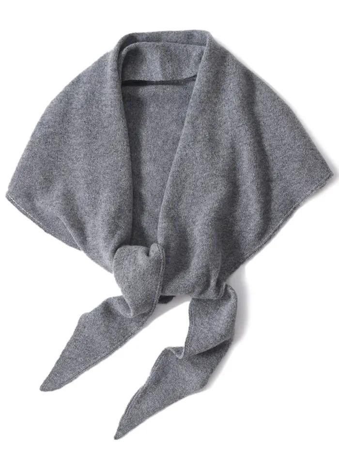 100% laine tricoté grand Triangle châles écharpe femmes automne hiver doux chaud doux élégant Cape P