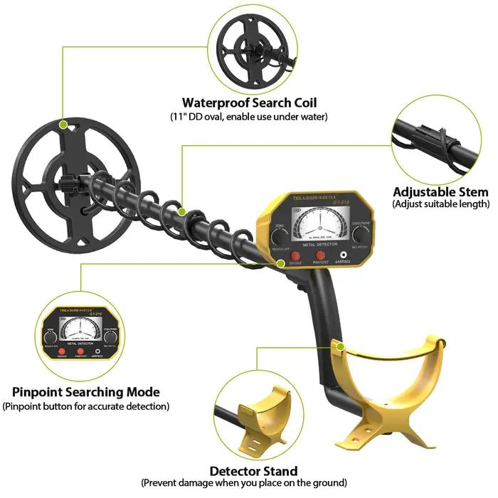 Détecteur de métaux Treasure Hunter GT218 pour la détection souterraine d'or