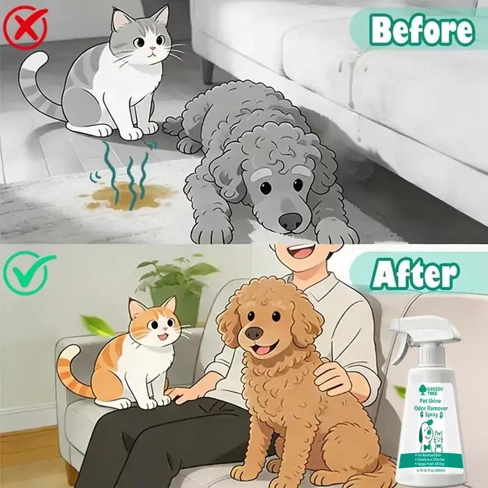 Spray anti-odeurs d'urine pour chiens et chats