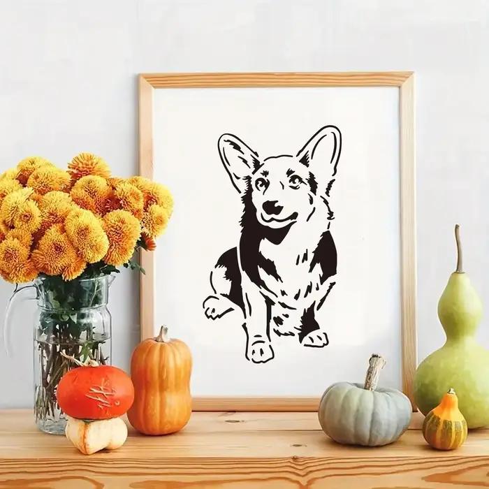 9 pochoirs de dessin de têtes de chien pour peinture