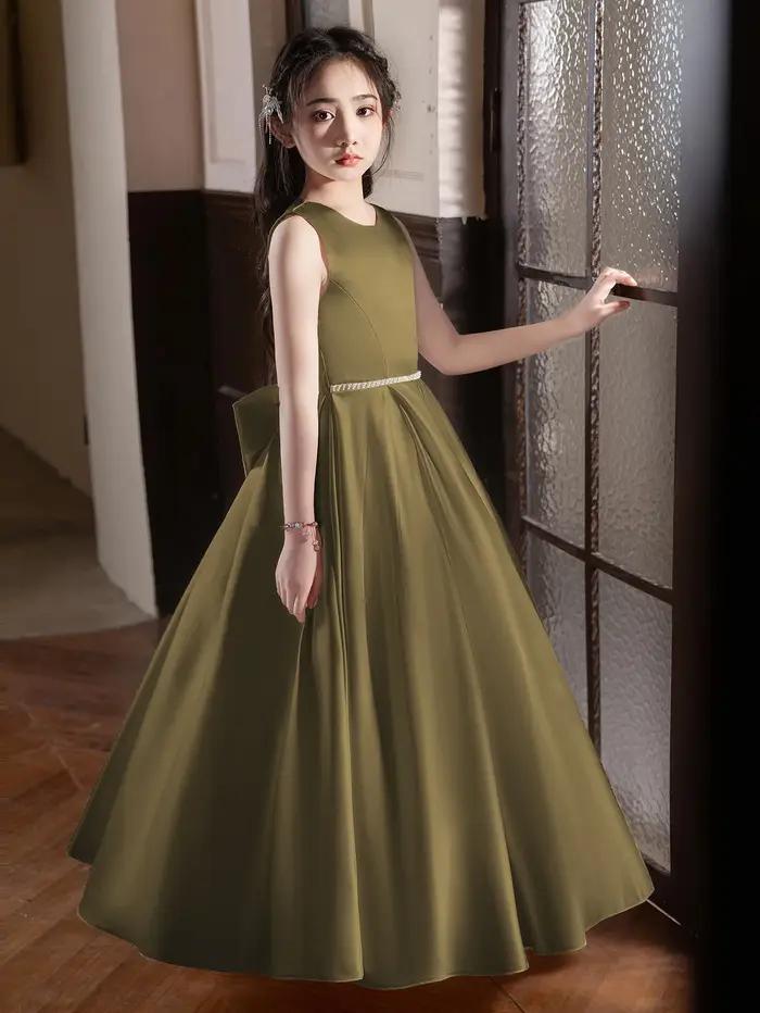 Robe longue bleu roi pour adolescente