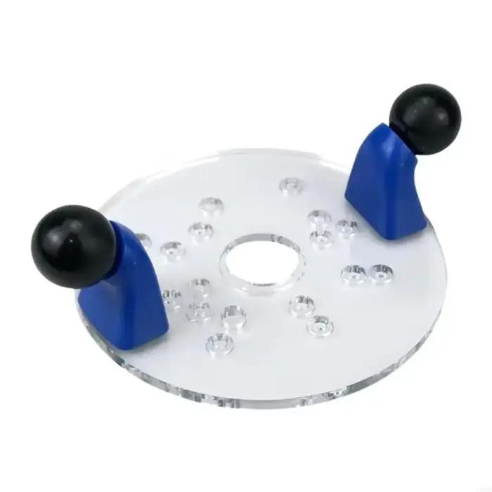 Disque de positionnement pour la sculpture sur bois à double poignée, guide à base fixe, base transparente, base de fraisage électrique pour le bois, réglable
