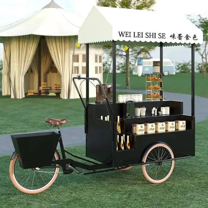 Présentoir pour tricycle, stand de marché, flotteur de cyclisme Mobile, stand créatif pour café, lait, thé