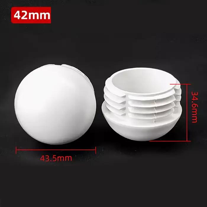 Bouchon rond blanc en plastique, embout d'obturation, Inserts de tuyaux, bouchons d'insertion de bou