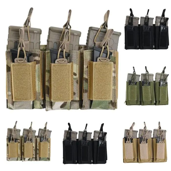 Pochette pour magazines tactique, pochette Molle Mag simple/Triple, support de cartouche à 2 couches pour AK M4 M14 M16 AR