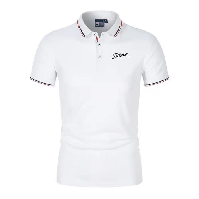 Polo décontracté uni à manches courtes pour homme 2026 – T-shirt d'été tendance