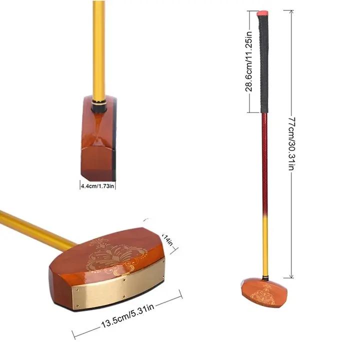 Ensemble de clubs de golf pour hommes et femmes droitiers avec fer plat en érable et têtes de putter en acier