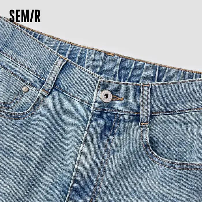 Jean Femme Semir Élastique Taille 2026 Style Rétro Droit Urbain Décontracté Quotidien Doux Confortab