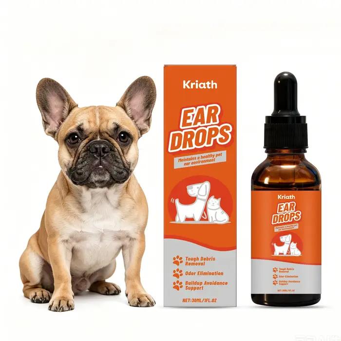Gouttes pour le soin des oreilles des chiens, dissolvant de cérumen, soulage les démangeaisons, rédu