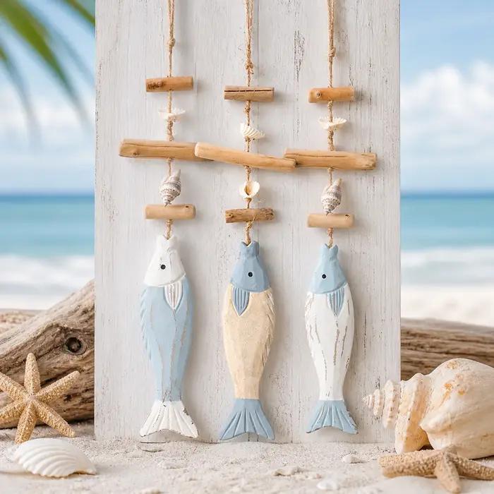 Décoration murale en bois de style côtier avec coquillages et corde de jute pour salon et salle de bain occasions spéciales femmes العراقة والجمال الطبيعي