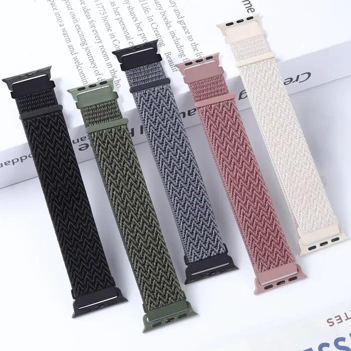 Bracelet nylon scrunchie sport pour Apple Watch 49mm 46mm 45mm 44mm 42mm 41mm 40mm