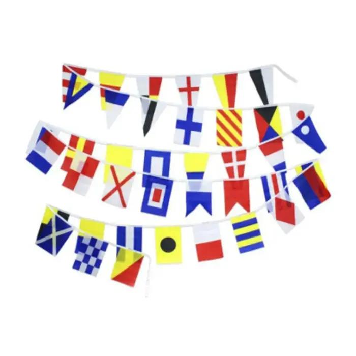 FLAGLAND longueur 14M 40 drapeaux bateau marin bateau bateau Signal maritime drapeaux chaîne