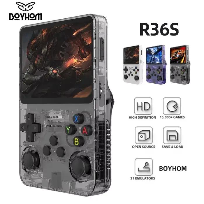 Console de jeux vidéo portable R36S 128G avec écran IPS 3,5 pouces - Rétro gaming Linux 64GB jeux