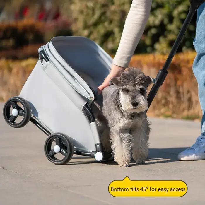 Petite poussette pour animaux de compagnie chien