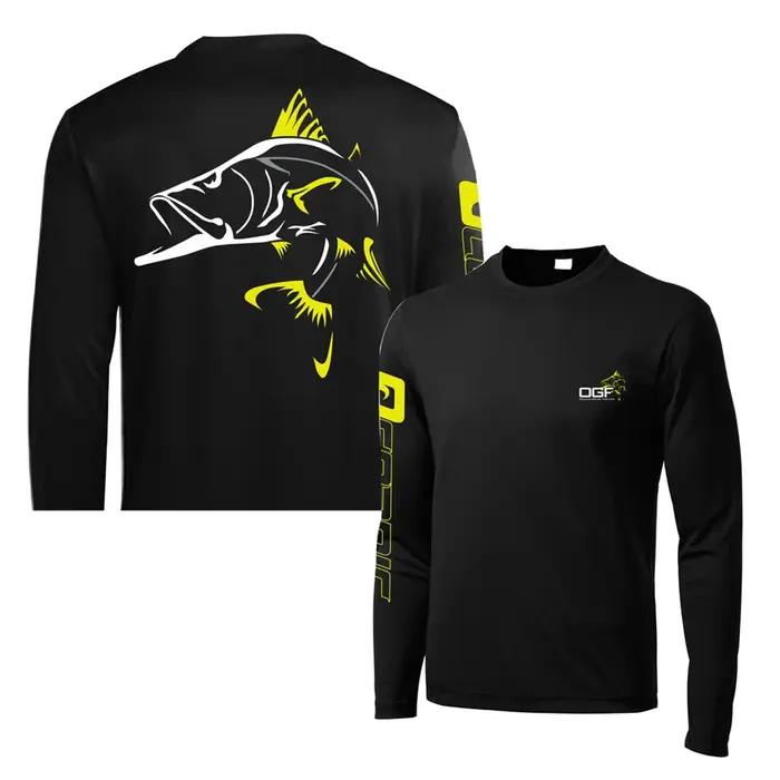 Hauts De pêche vêtements De sport hommes col rond chemise impression pêche à manches longues Protect
