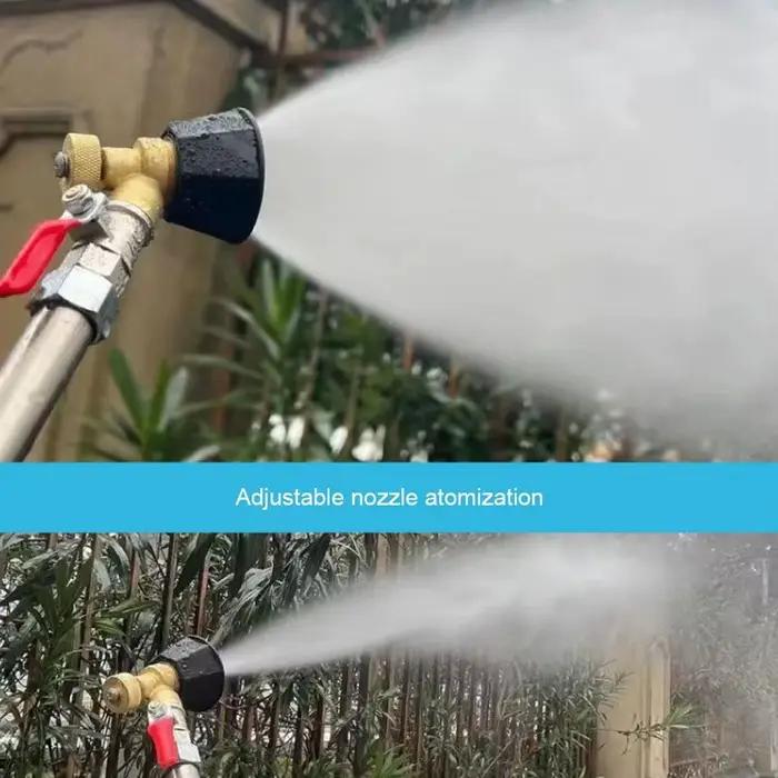 Buse de pulvérisation réglable à atomisation agricole pour jardin, outil d'irrigation en aluminium, mode d'arrosage ajustable, compacte et portable pour jardiniers amateurs et professionnels